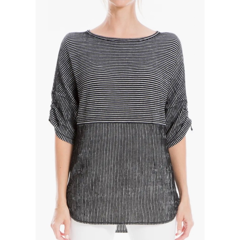 Max Studio Striped Dolman Sleeve Top